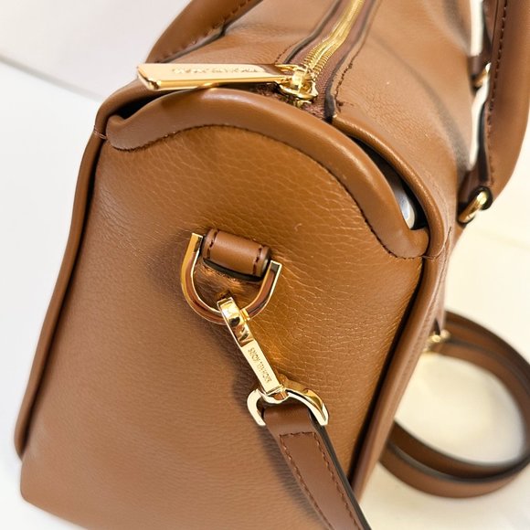 Michael Kors Carine Large Satchel Shoulder Crossbody Bag Brown - Picture 8 of 14